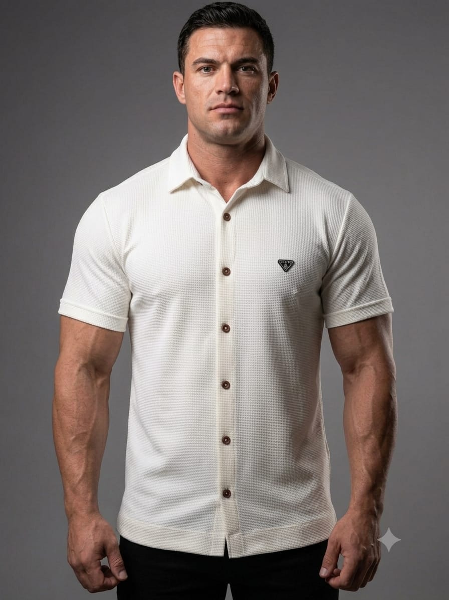 Camisa Tricot da Troia na cor Off-white